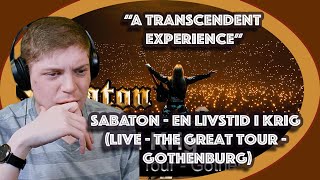 A Transcendent Experience SABATON  En Livstid I Krig Live  The Great Tour  Gothenburg  React [upl. by Neerbas]