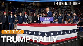 Trump Welcomes Penn State Wrestlers To Stage During Rally [upl. by Anallise476]