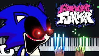 Confronting Yourself  Friday Night Funkin VS SONICEXE Piano Tutorial [upl. by Solnit]