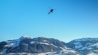 Luftige Mission beim HahnenkammRennen 2024 [upl. by Sainana]