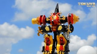 TMT035 Review DX Max Ohja Bakuryuu Sentai Abaranger 爆竜戦隊アバレンジャー Mezodon Megazord [upl. by Vinaya]