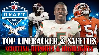 Top Linebacker amp Safety Targets for the Eagles in the 2024 NFL Draft  Eagles Draft Central [upl. by Tewell]