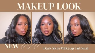 Dark Skin Makeup Tutorial 🤎 [upl. by Raven]