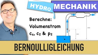 Bernoulligleichung  piezometrische Druck  Relativdruck  Absolutdruck  Volumenstrom [upl. by Lamahj]