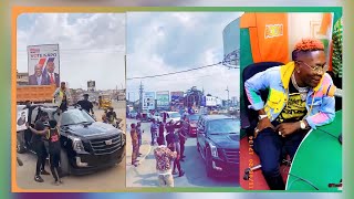 Shatta Wale Blesses Kumerica Sprays Money [upl. by Brunn]