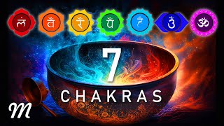 Listen until the end for a complete rebalancing of the 7 chakras • Singing Bowls Mindfulmed Chakras [upl. by Nahij]