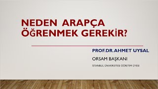 Neden Arapça Öğrenmeliyiz [upl. by Acirtap]