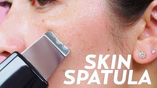 Skin Spatula I Try an Ultrasonic Microcurrent Device  Beauty with Susan Yara [upl. by Allerbag]