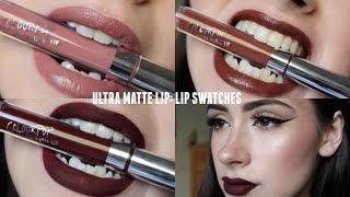 Colourpop Ultra Matte Lips  LIP SWATCHES [upl. by Zenas]