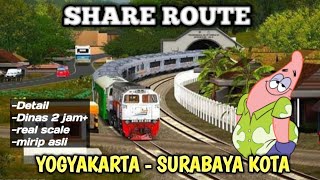 SHARE RUTE YOGYAKARTA  SURABAYA KOTA  DAOP 6  7  8  KHEZA TRAINZ [upl. by Emelita]