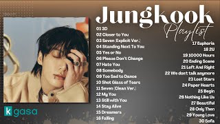 Jungkook 정국 of BTS Playlist solo and cover 2023 Updated [upl. by Llehctim]