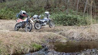 バイク（セローとＢＡＪＡ）で林道「株栃線」早春ツーリング（20130426） [upl. by Takakura]