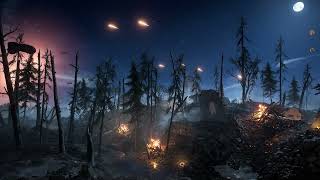 Battlefield War Ambience distant gunfire battles artillery bomb explosions for relaxing sleeping [upl. by Gaivn]