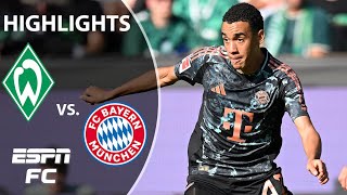 🚨 GOALS GALORE 🚨 Werder Bremen vs Bayern Munich  Bundesliga Highlights  ESPN FC [upl. by Marra]