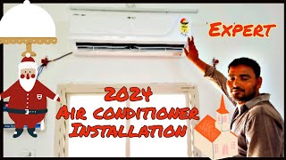 New Split Air Conditioner Installation l Step By Step Installation Process ll voltas ACll [upl. by Aliekahs]