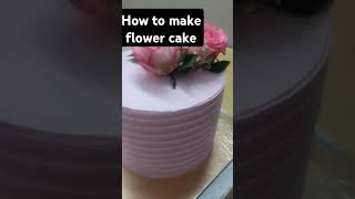 How to make real flower cake trending cake cakeshorts birthdaycake [upl. by Annazus]