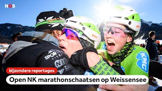 Dit is het Open Nederlands Kampioenschap marathonschaatsen op de Weissensee ❄️ [upl. by Jacenta]