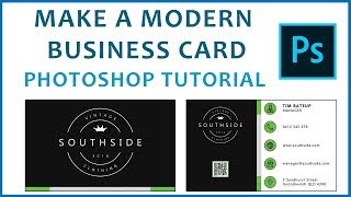 Photoshop Tutorial  Make a Modern DoubleSided Business Card [upl. by Bully]