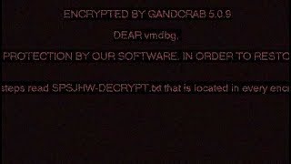 GANDCRAB 509 Ransomware  Remove Restore Files [upl. by Sivel]