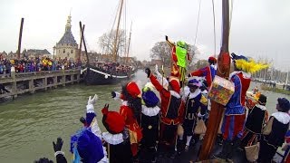 Intocht Sinterklaas Hoorn 2013  boottocht stoomboot GoPro [upl. by Raney191]