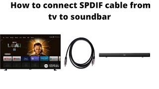 How to connect SPDIF cable from TV to Sound Bar [upl. by Tannenbaum]