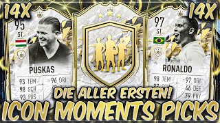 DAS IST UNGLAUBLICH 14x GARANTIERTE ICON MOMENTS PLAYER PICKS in FIFA 22 [upl. by Adrial]