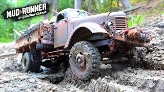 MUD ✮ RUNNER  a SPiNTiRES PARODY MUDViLLE 2WD Open Differential KR11 Log Haul  RC ADVENTURES [upl. by Airamanna]