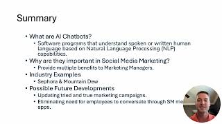 The Use of AI Chatbots in Social Media Marketing [upl. by Yrevi]