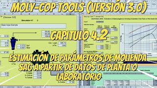 MolyCop Tools versión 30  Capitulo 41  Estimación de parámetros de Molienda SAG [upl. by Mathian]