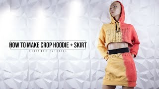 How to Make Crop Top Hoodie [upl. by Sabrina792]