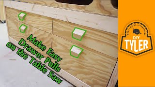 Easy Drawer Pulls on the Table Saw [upl. by Ahcsim]