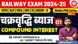 🔴COMPOUND INTEREST01चक्रवृद्धि ब्याज RAILWAY MATHS PYQ SERIES  NTPC RPFGROUPD ADITYA SIR [upl. by Rhine]