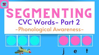 Segmenting CVC Words  Phonological Awareness  Kindergarten  Preschool  Phonemic Awareness [upl. by Estel248]