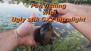 Pan fishing with ugly stik GX2 ultralight [upl. by Matejka]