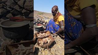 Turkana Woman Mandated With Sharing Food to the Tribeshortsfeed food africa [upl. by Erialb]