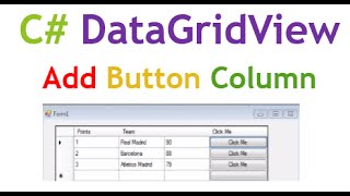 C DataGridView  Add Buttons In Columns [upl. by Donell209]