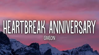 Giveon  Heartbreak Anniversary Lyrics [upl. by Arikahc]