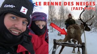 LE RENNE DES NEIGES amp Athena qui fait du lasso    Studio Bubble Tea Vlog Laponie [upl. by Eno]