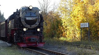 quotGoldener Oktoberquot auf der Selketalbahn 26102024 Quedlinburg  Harzgerode  Quedlinburg [upl. by Piwowar]