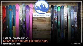 2022 Mens Mid100 Freeride Ski Comparison with SkiEssentialscom [upl. by Otrebcire]