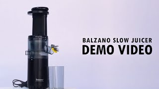 Balzano Slow Juicer In Detail Product Demo Video [upl. by Jeniece]