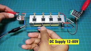 Simple voltage controller DIY Make adjustable voltage regulator using MOSFET [upl. by Melany200]