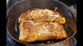 PAN Seared HALIBUT in Lemon Butter Sauce [upl. by Tye]