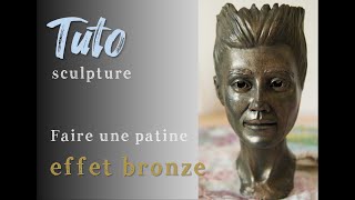 TUTORIEL  faire une patine effet Bronze sur une sculpture en terre cuite [upl. by Edeline]