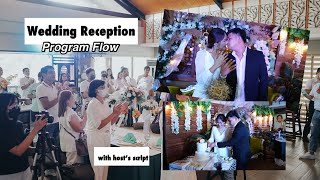 Sample Wedding Reception Program Flow amp Host’s Script Intimate Civil Wedding 2022 [upl. by Ahseital]