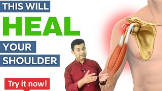 Quick and Effective Exercise for Shoulder Pain Heal Bicipital Tendonitis [upl. by Olonam]