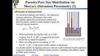 Ceramic Processing L319 Pore analysis by mercury porosimetry [upl. by Pangaro788]