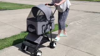 Recensione del passeggino Jogger multifunzione 3 in 1 BestPet Pet Stroller Premium [upl. by Fanchon602]