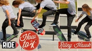 HowTo Skateboarding Frontside Heelflip with Riley Hawk [upl. by Airom787]