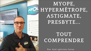 Myope hypermetrope astigmate presbyte tout comprendre par Atol mon opticien Istres [upl. by Sulrac]